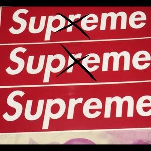 Supreme sticker bag included